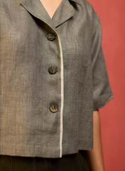 Kiera Cuban Collar Shirt