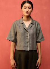 Kiera Cuban Collar Shirt