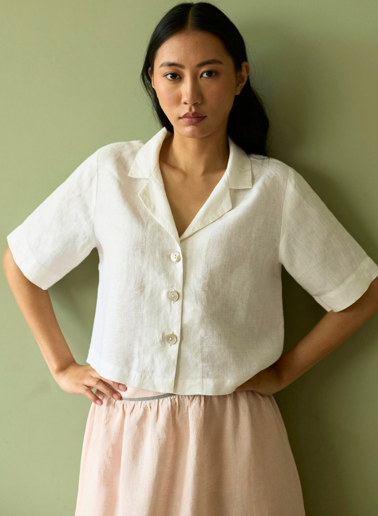 Kiera Cuban Collar Shirt