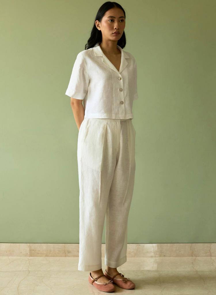 Kiera Cuban Collar Shirt