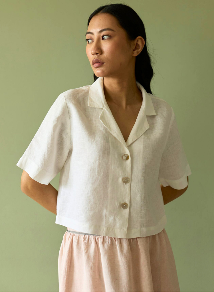 Kiera Cuban Collar Shirt