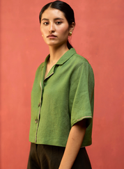 Kiera Cuban Collar Shirt