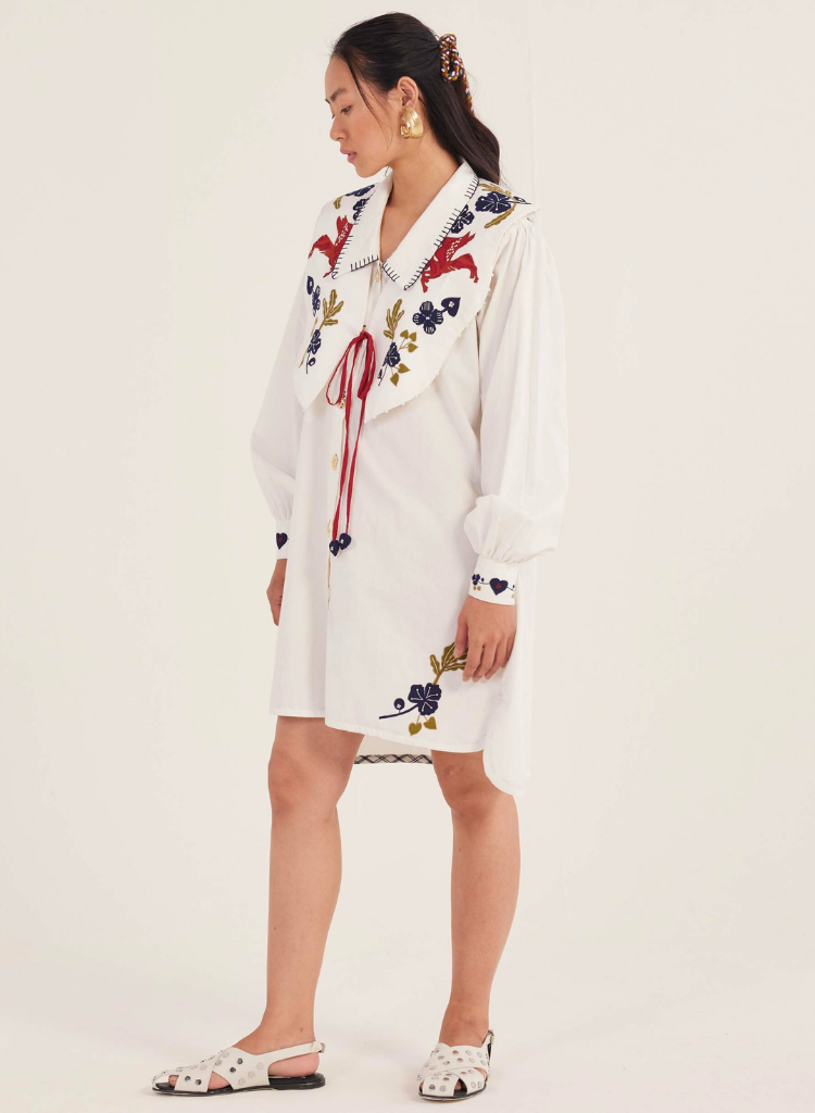 Kiji Embroidered Bib