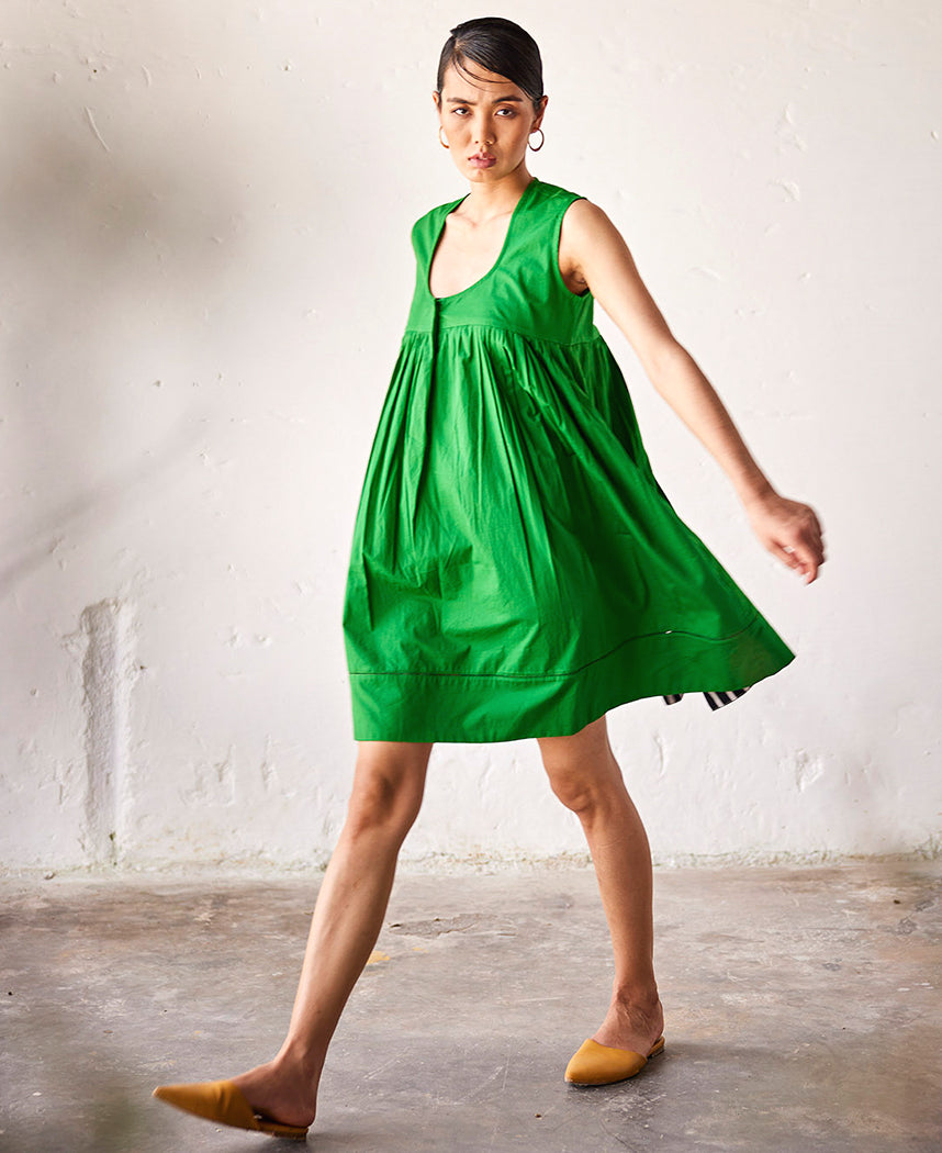 Kharakapas Forest Green Kiwi Dress Kharakapas Forest Green Kiwi Dress