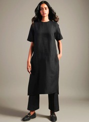 Kohl Half Sleeves Kurta Set