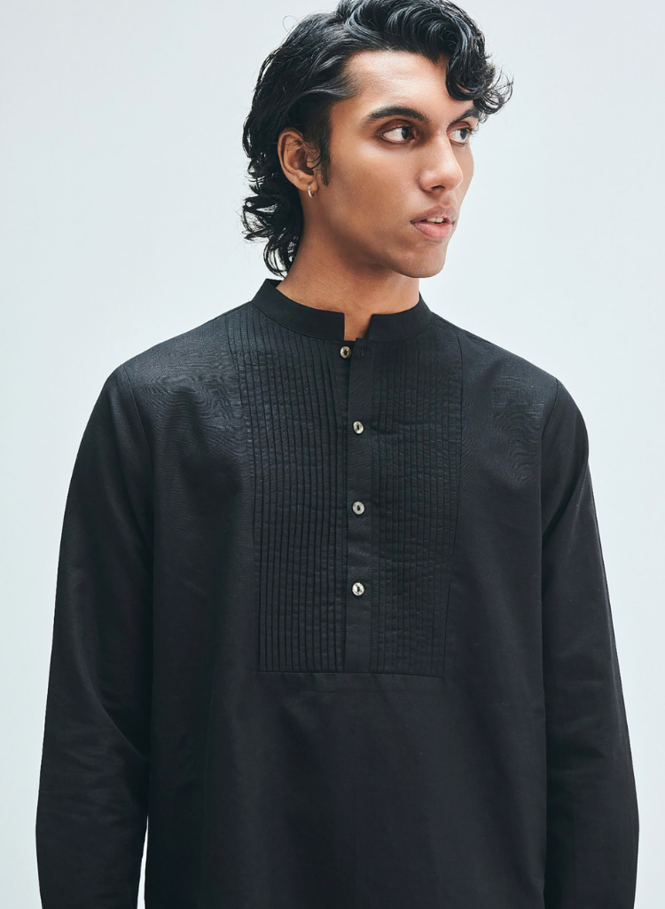 Kohl Pleated Yoke Kurta