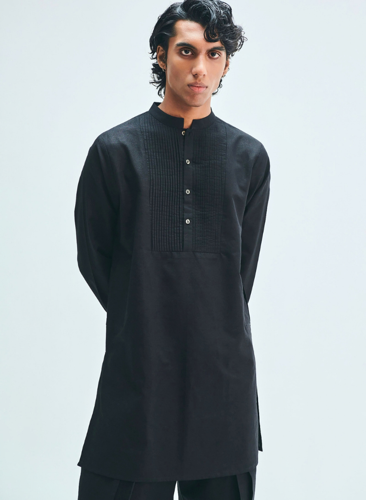 Kohl Pleated Yoke Kurta