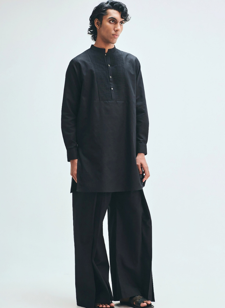 Kohl Pleated Yoke Kurta