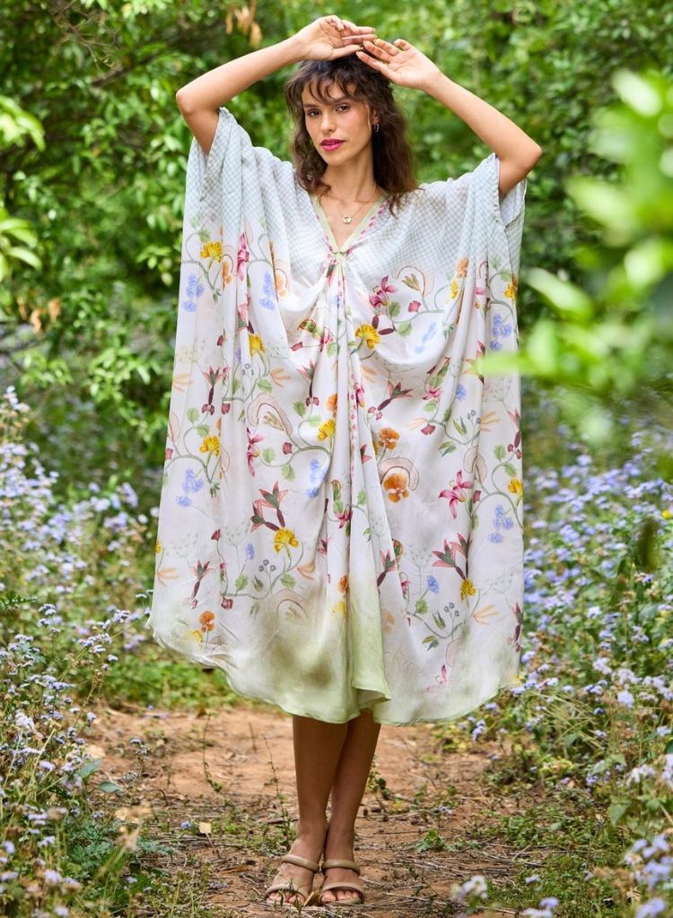 Lagoon Silk Kaftan