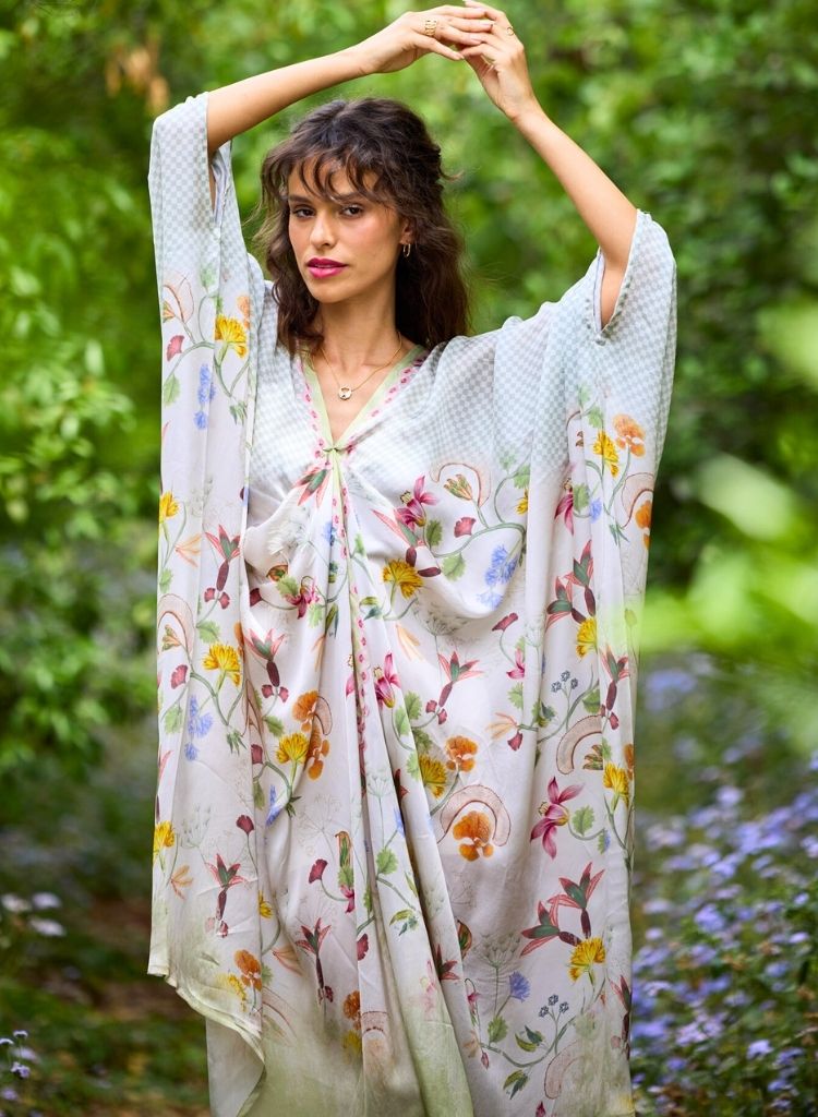 Lagoon Silk Kaftan