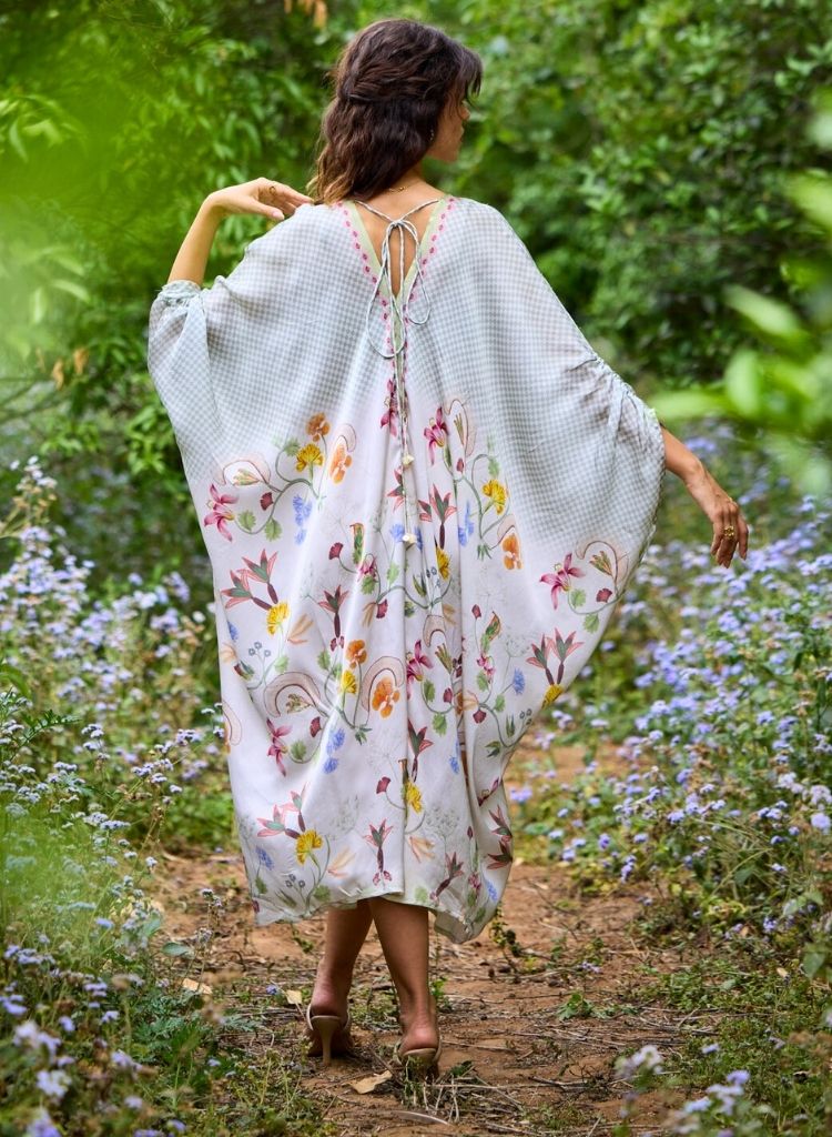 Lagoon Silk Kaftan