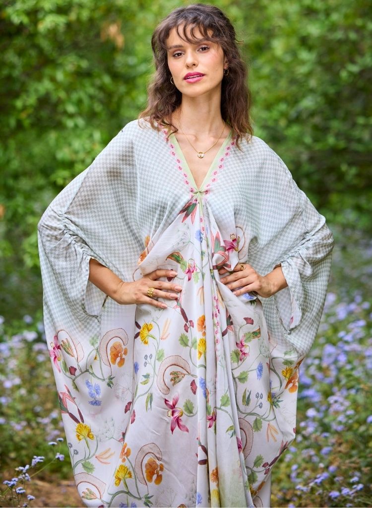 Lagoon Silk Kaftan