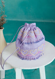 Lavender Embroidered Bag