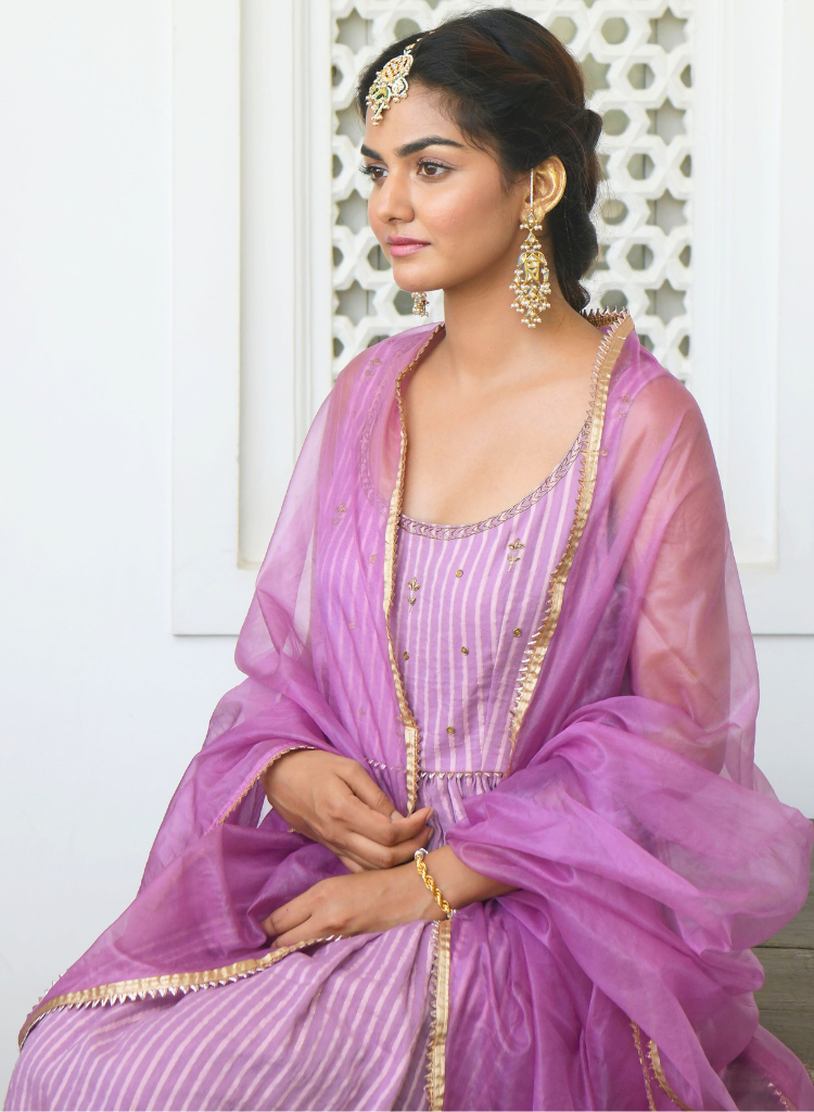 Lavender Spring Kurta Set