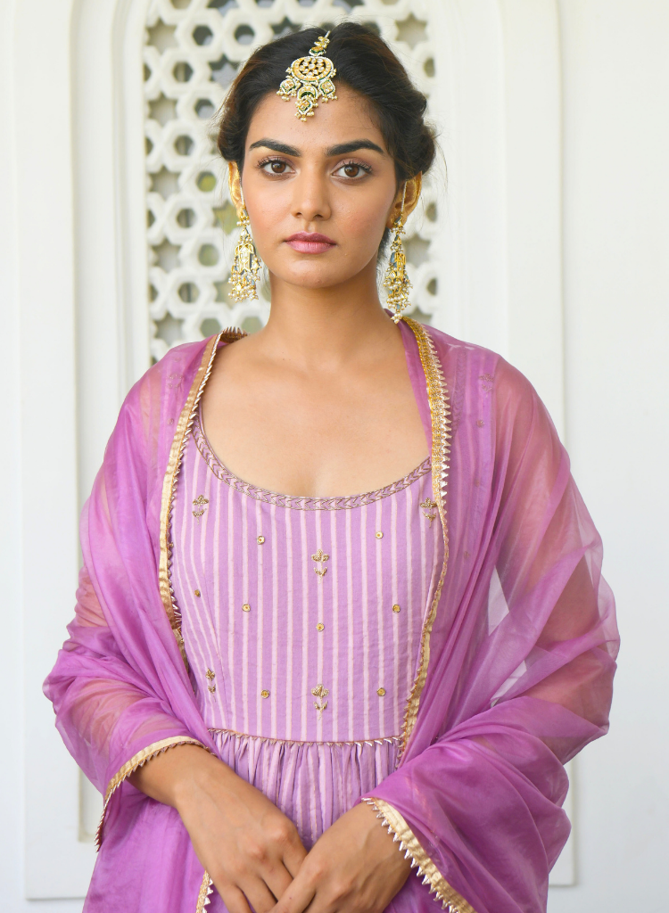 Lavender Spring Kurta Set