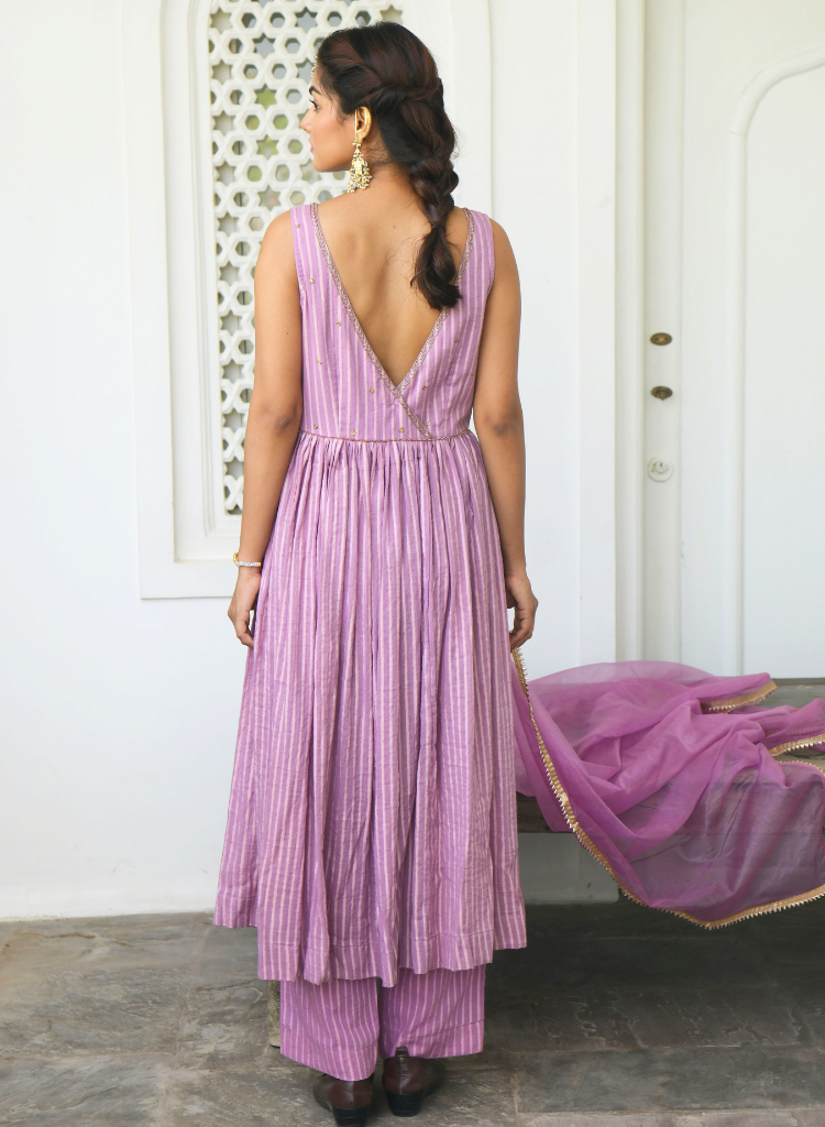 Lavender Spring Kurta Set