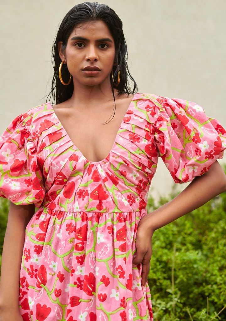 Le Blush Pleated Dress