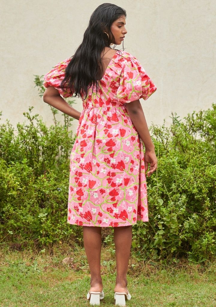 Le Blush Pleated Dress