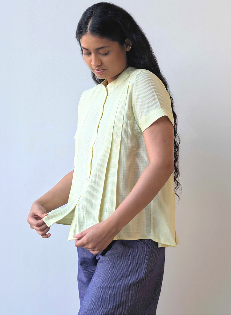 Lemon Pleat Shirt