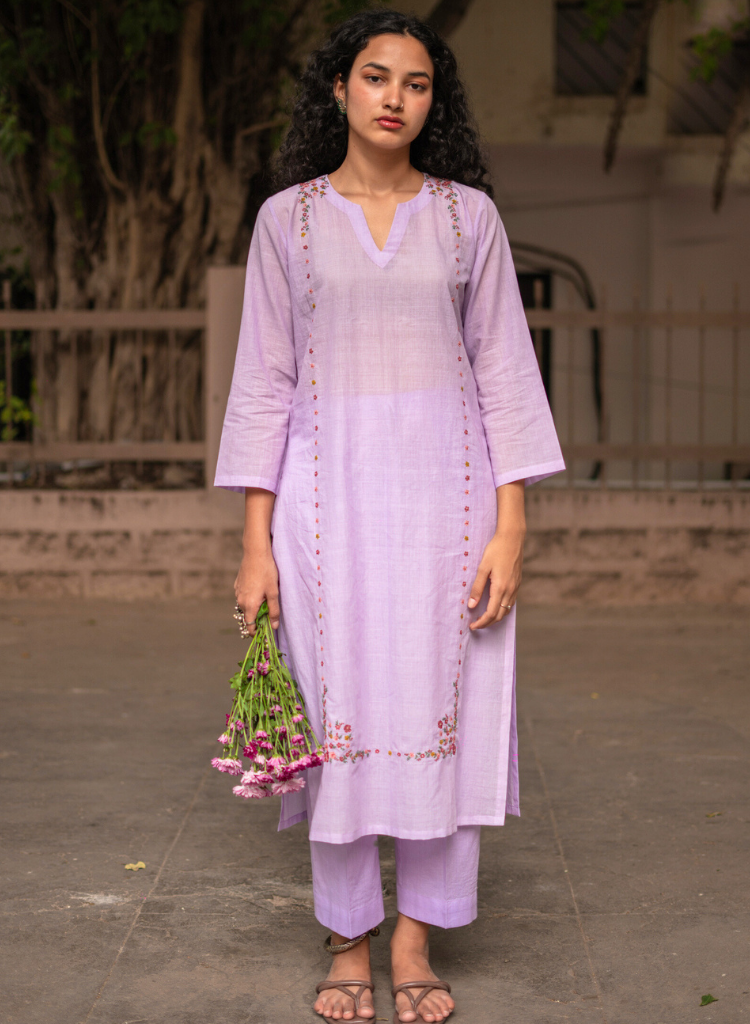 Lila Kameez