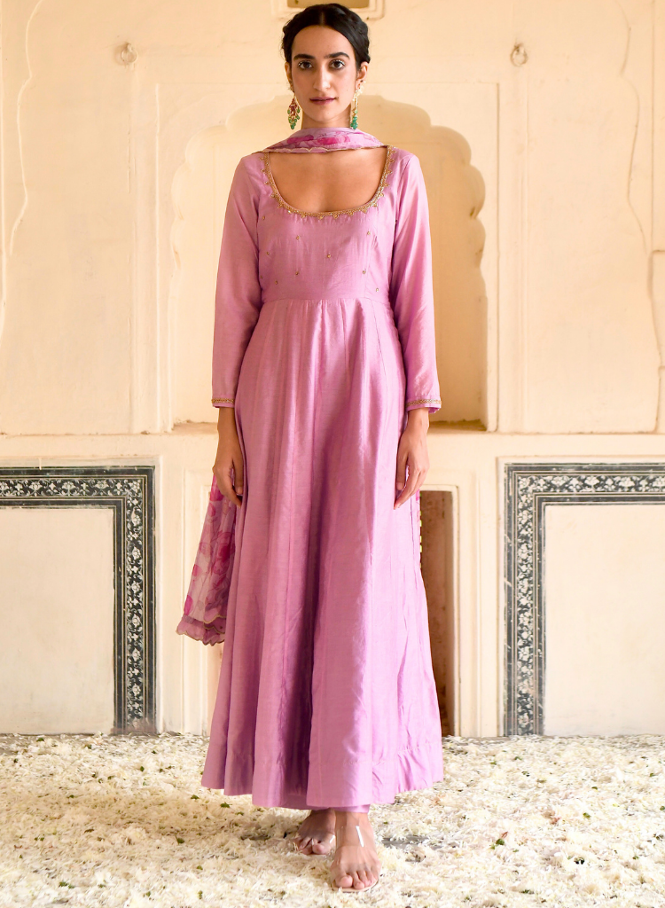 Lilac Mauve Kurta Set