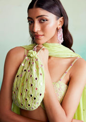 Lime Embroidered Bag