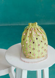 Lime Embroidered Bag