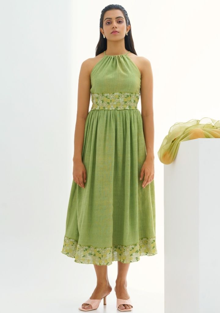 Lime Flower Dress