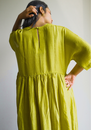 Lime Kimono Sleeve Dress