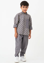 Linear Embroidered Shirt