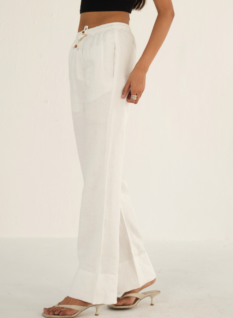 Linen Drawstring Pants