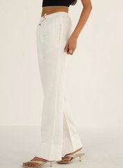 Linen Drawstring Pants
