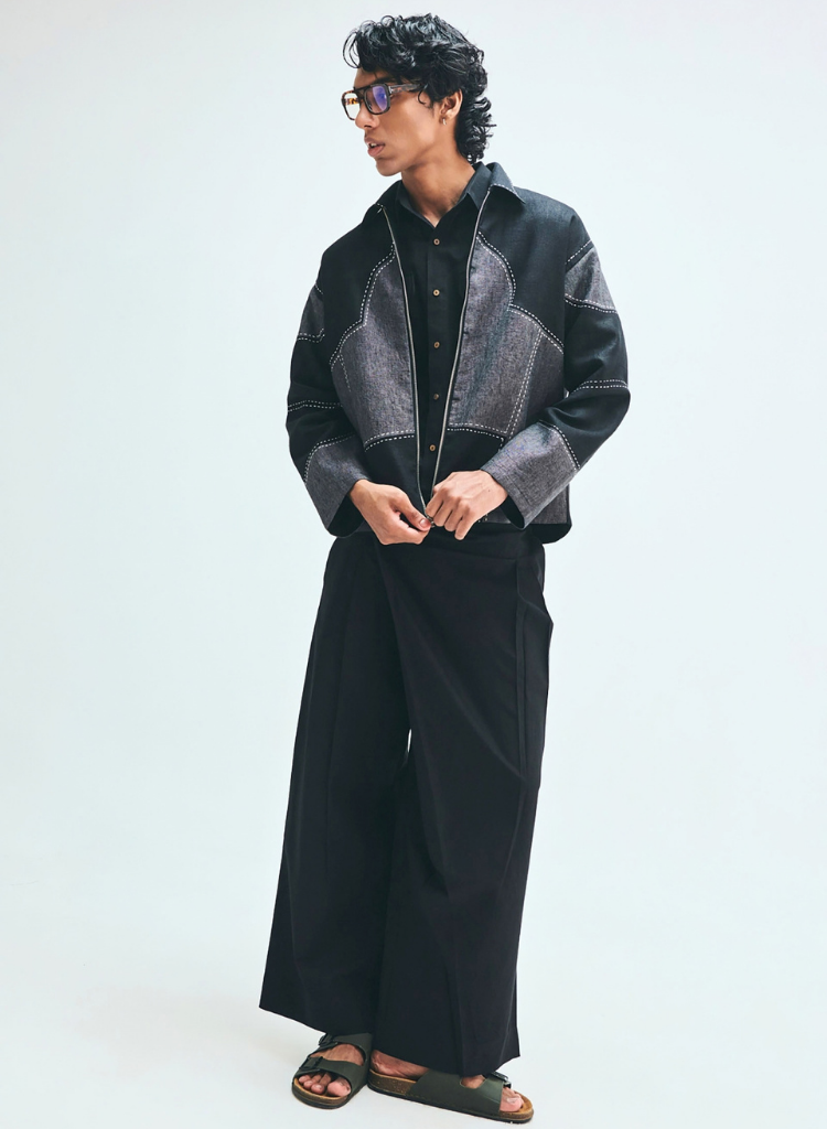 Kantha Appliqué Panelled Jacket