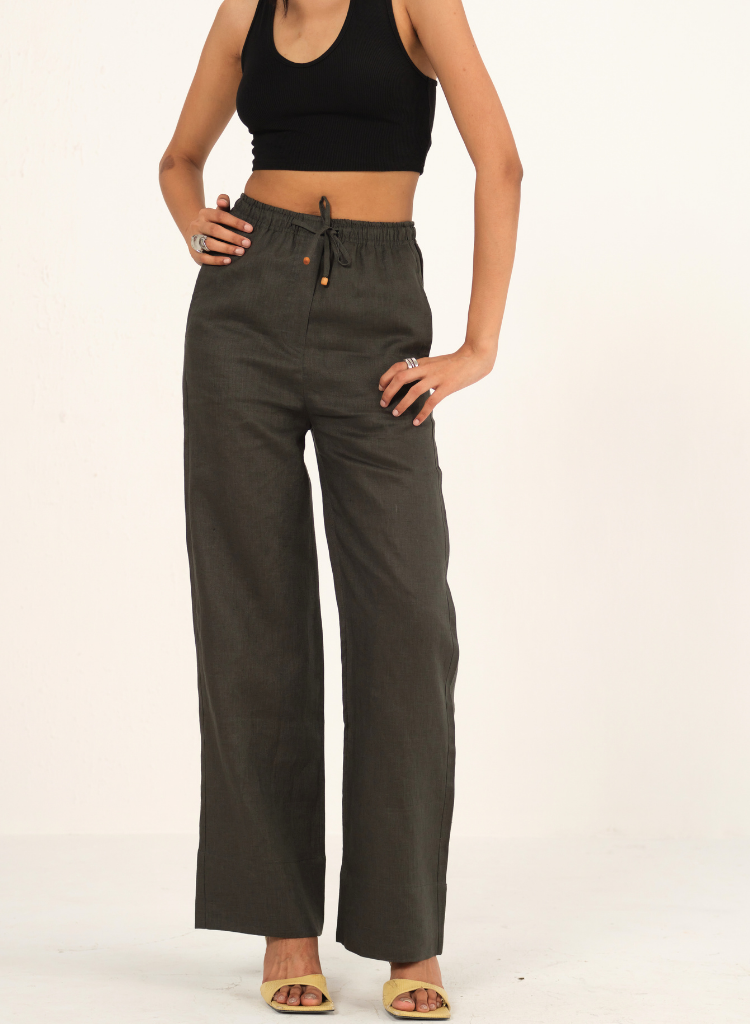 Dark Green Linen Set