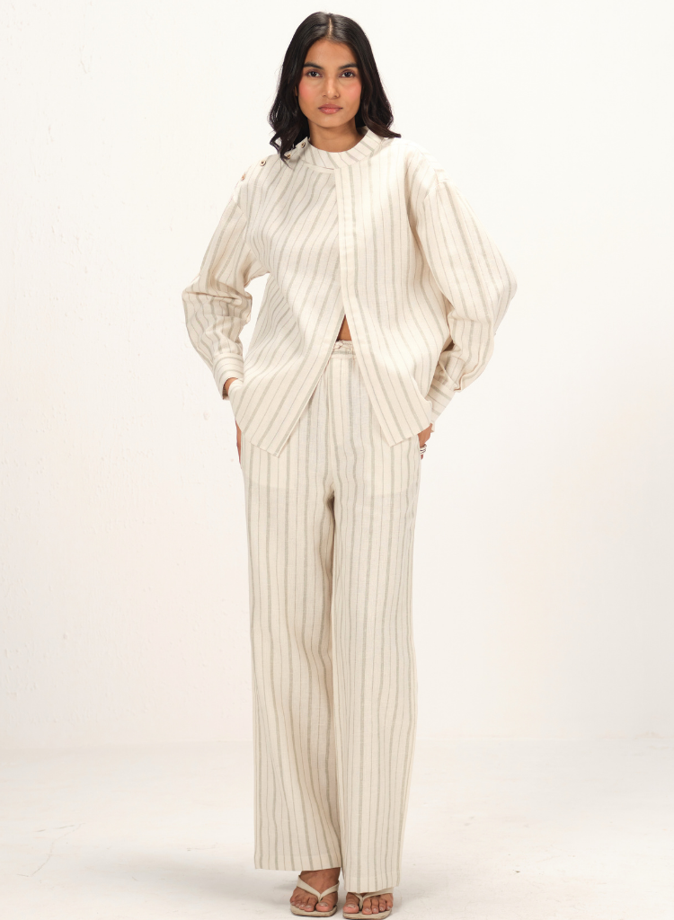 Striped Band Collar Set