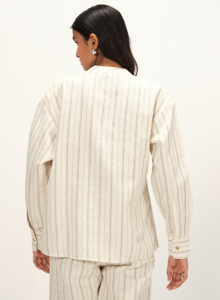 Striped Band Collar Set