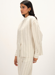 Striped Band Collar Set