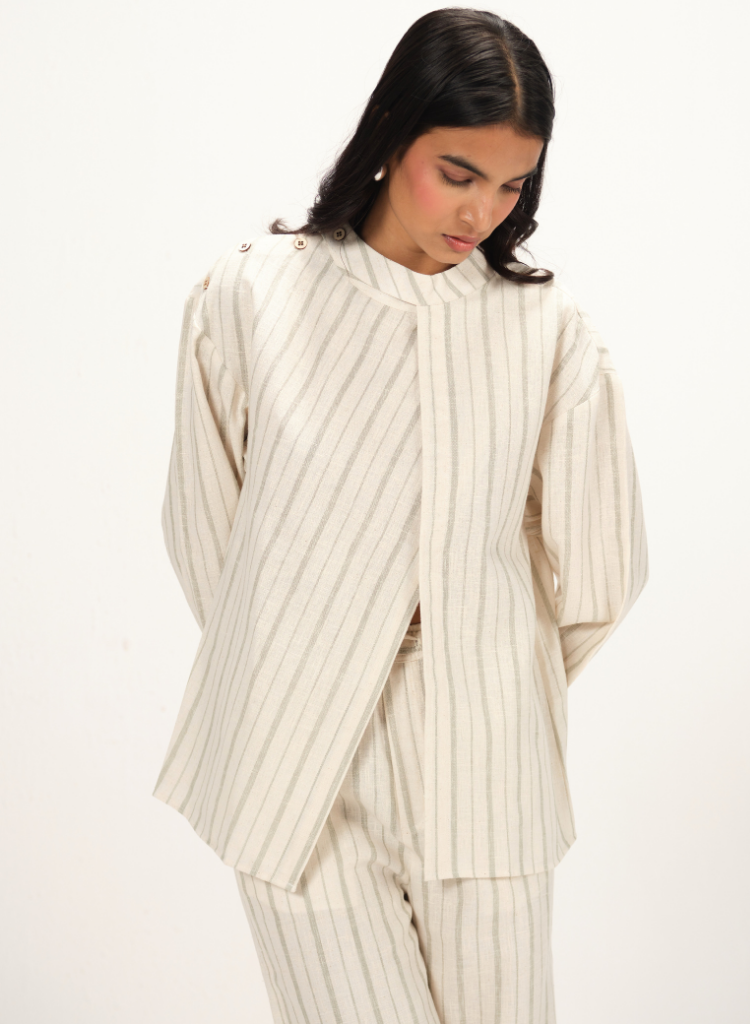 Striped Band Collar Set