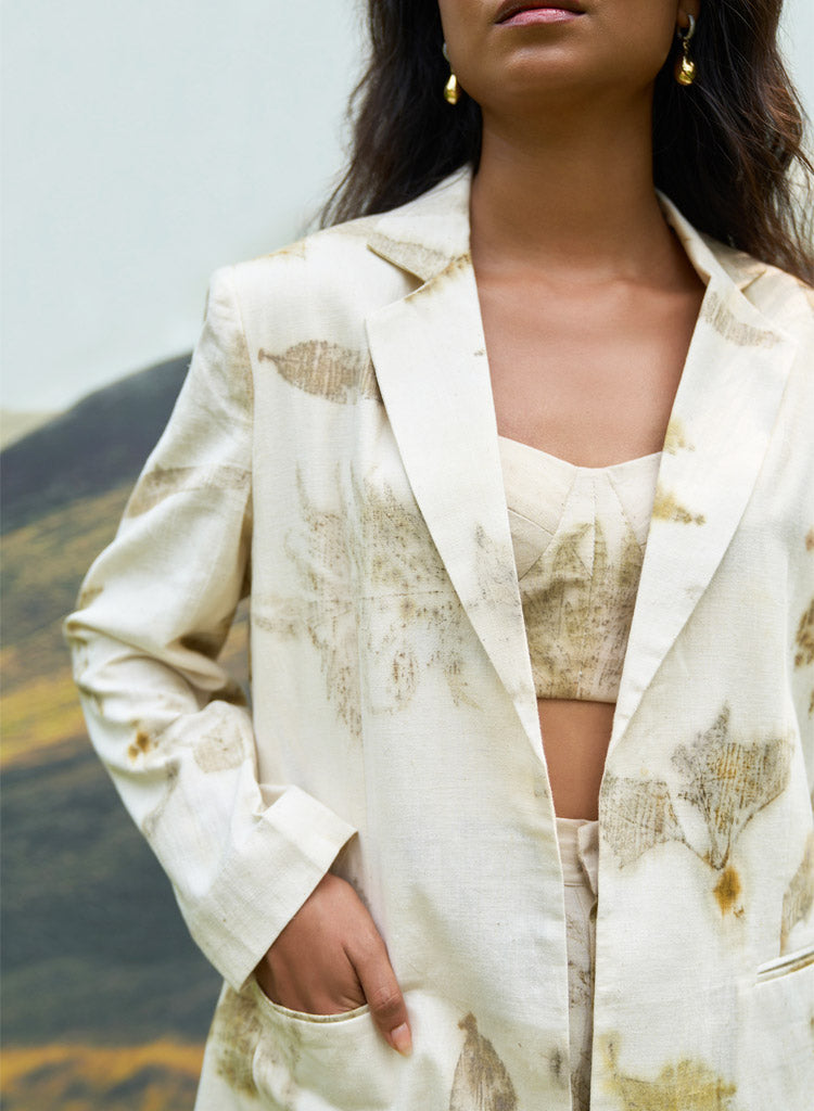Live Leafy Notch Blazer