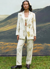 Live Leafy Notch Blazer Set