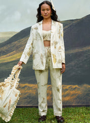 Live Leafy Notch Blazer Set