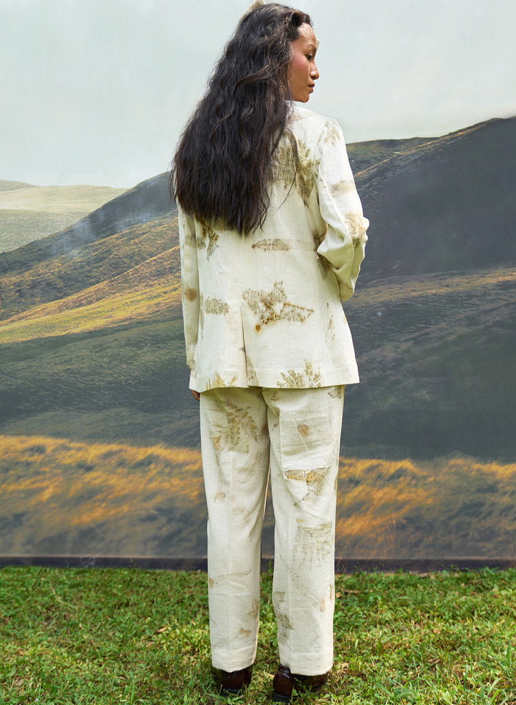 Live Leafy Notch Blazer Set