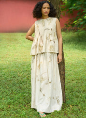 Live Leafy Pintucks Skirt