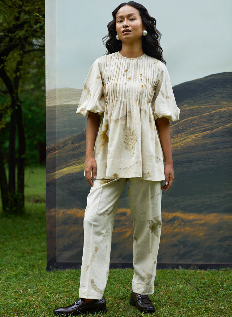 Live Leafy Pintucks Top