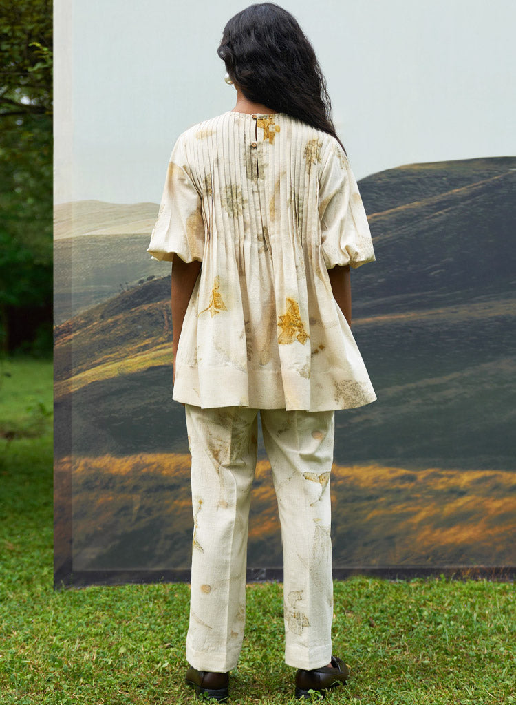 Live Leafy Pintucks Top