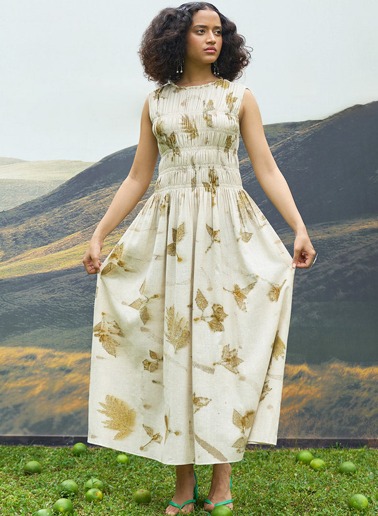 Live Leafy Smocked Dress