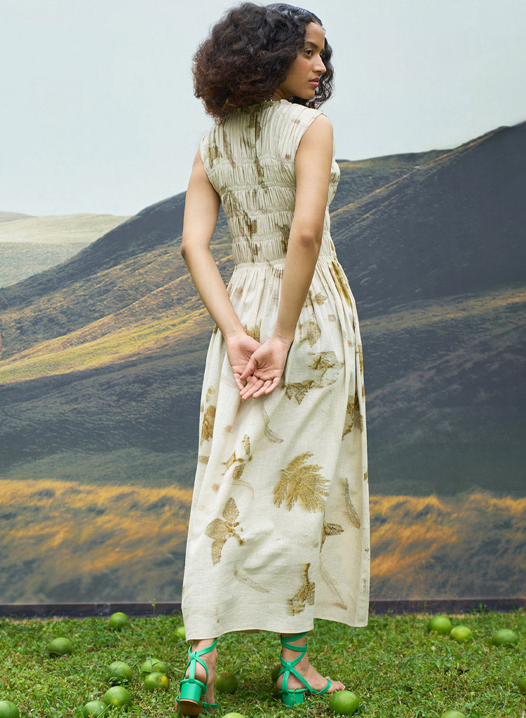 Live Leafy Smocked Dress