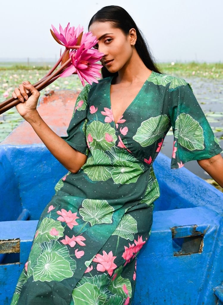 Lotus Wrap Dress