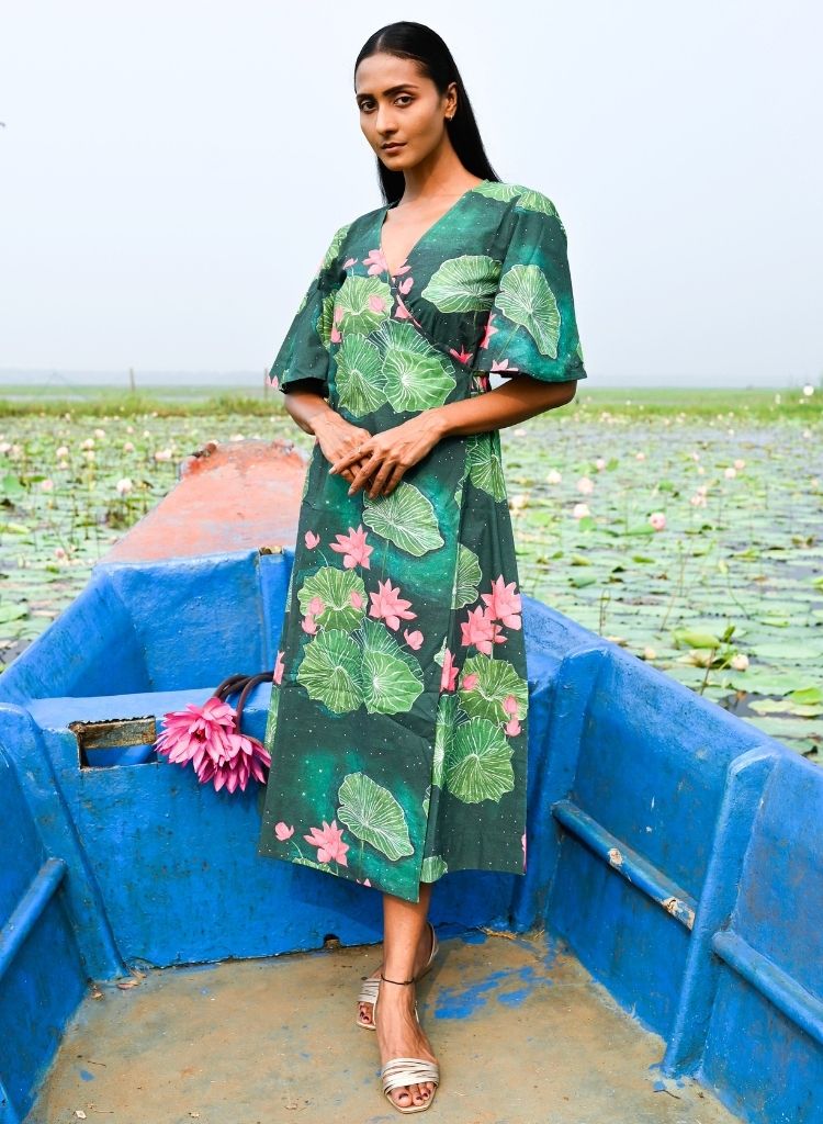 Lotus Wrap Dress