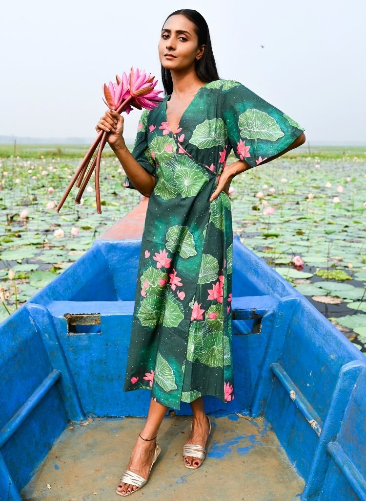 Lotus Wrap Dress